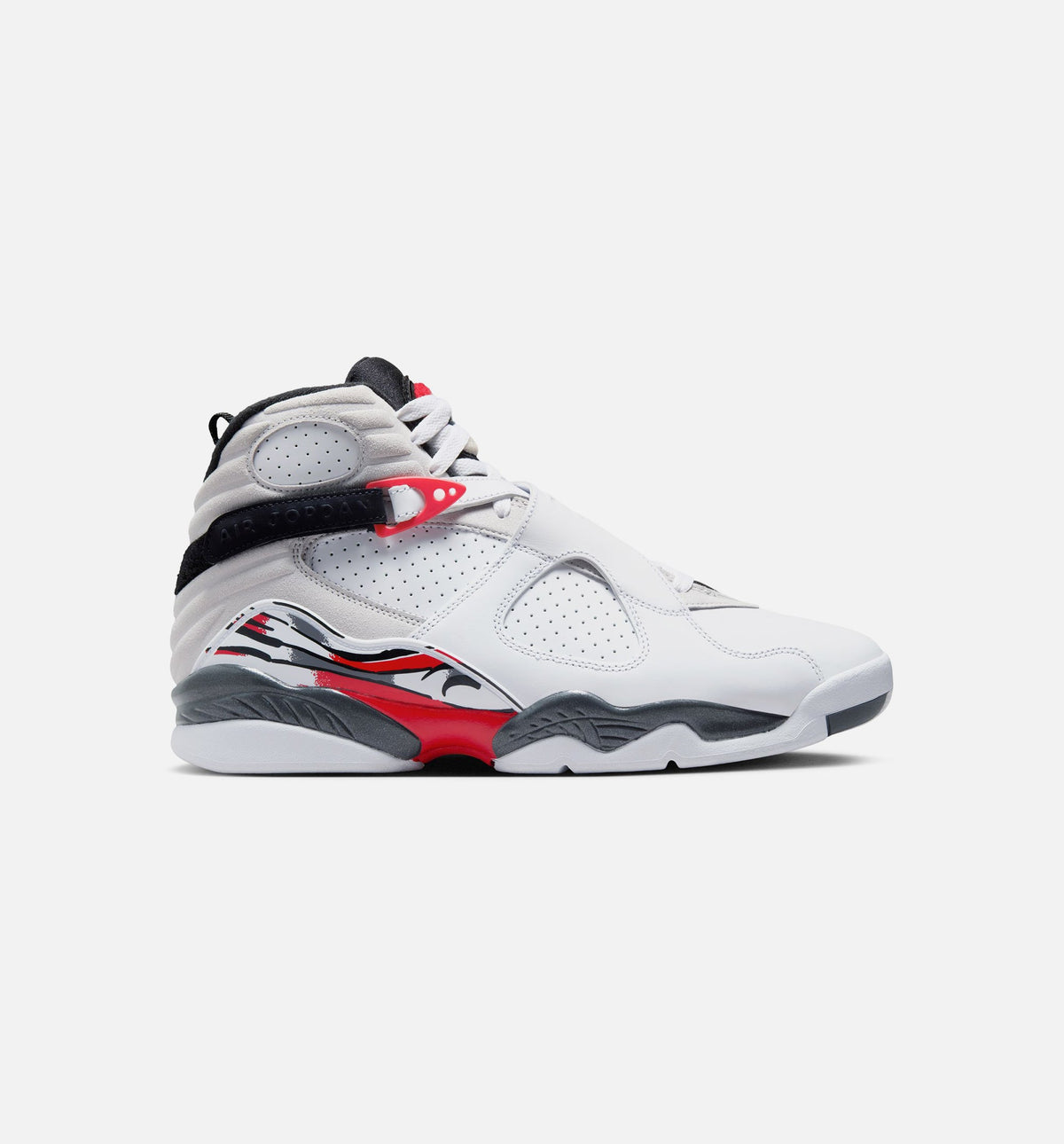 Air Jordan 8 Retro White and True Red – Men's Lifestyle Sneaker (White / Black / True Red)
