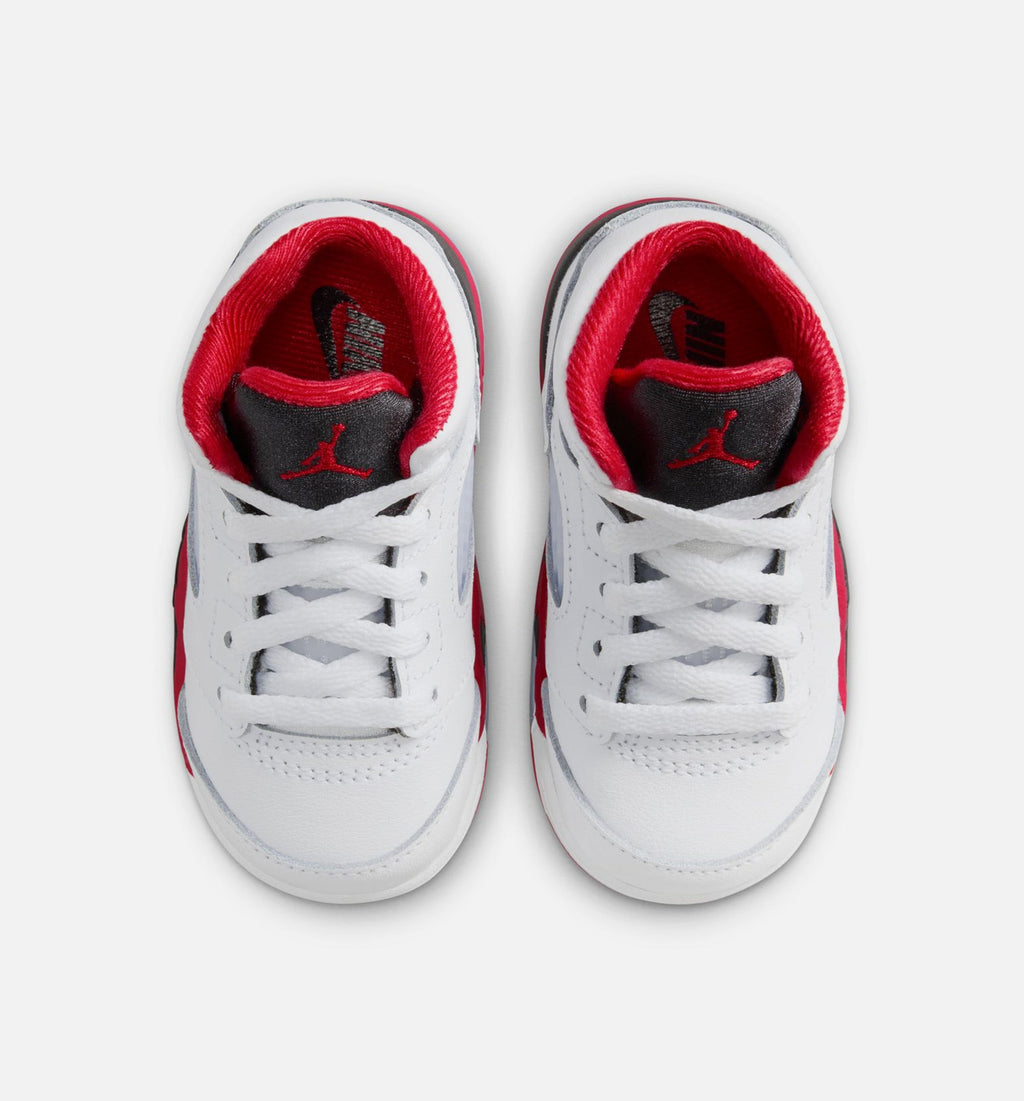 Air Jordan 5 Retro Fire Red – Infant & Toddler Lifestyle Sneaker (Fire Red / White)