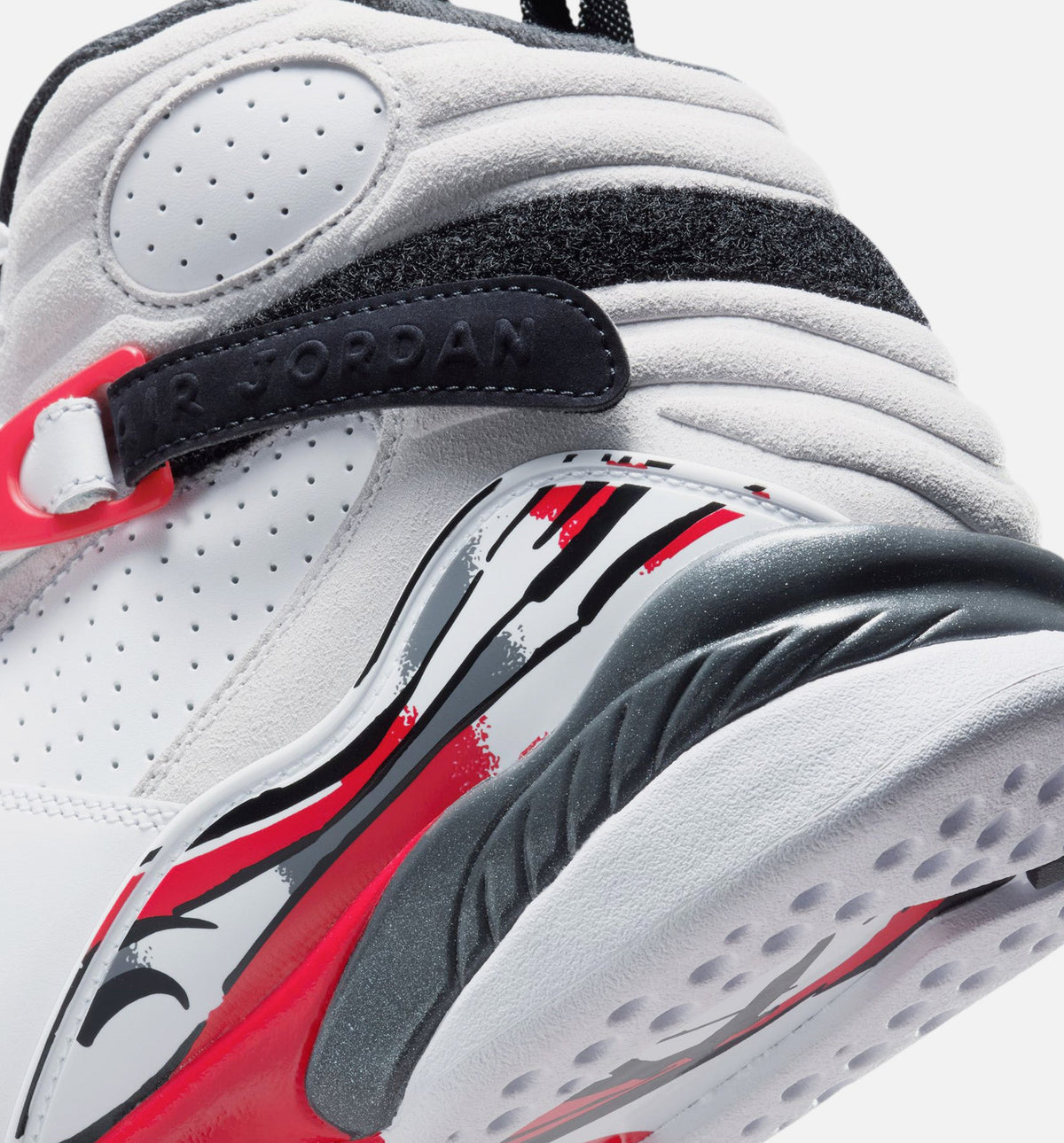 Air Jordan 8 Retro White and True Red – Men's Lifestyle Sneaker (White / Black / True Red)