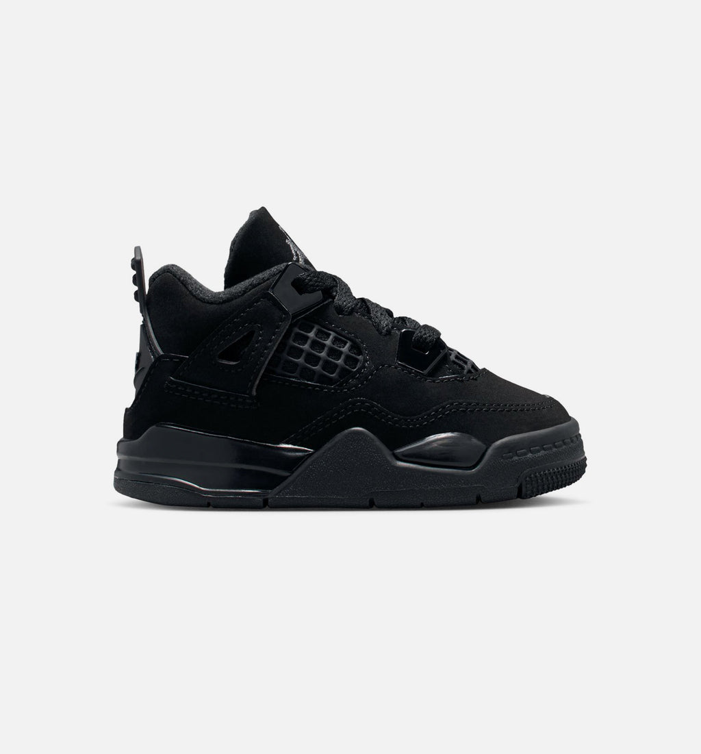 Air Jordan 4 Retro Black Cat – Infant & Toddler Lifestyle Sneaker (Black / Light Graphite)