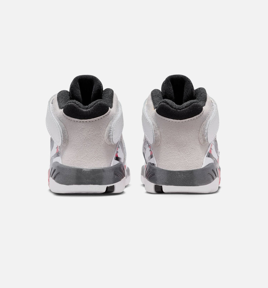 Air Jordan 8 Retro White and True Red – Infant & Toddler Lifestyle Sneaker (White / Black / True Red)