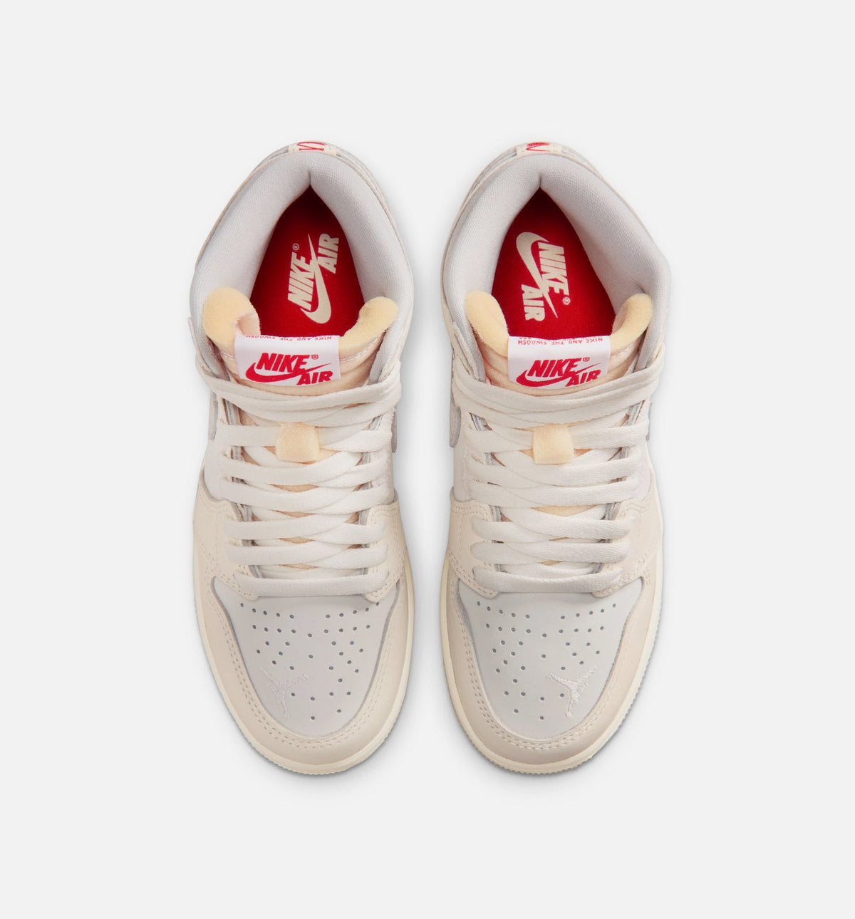 Air Jordan 1 Retro High OG – Grade School Lifestyle Sneaker (Sail / University Red / Pale Ivory)