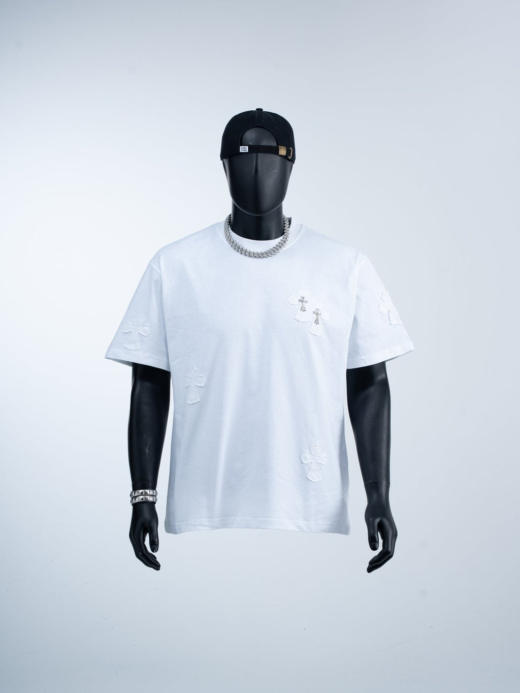 Chrome Hearts Slogan Cross Graphic T-Shirt