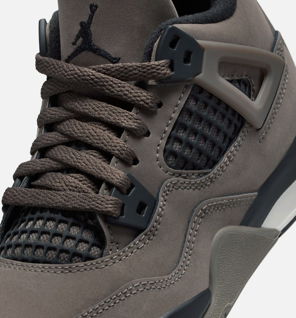 Air Jordan 4 Retro Cave Stone & Black – Preschool Lifestyle Sneaker (Cave Stone / Black / Moon Particle)