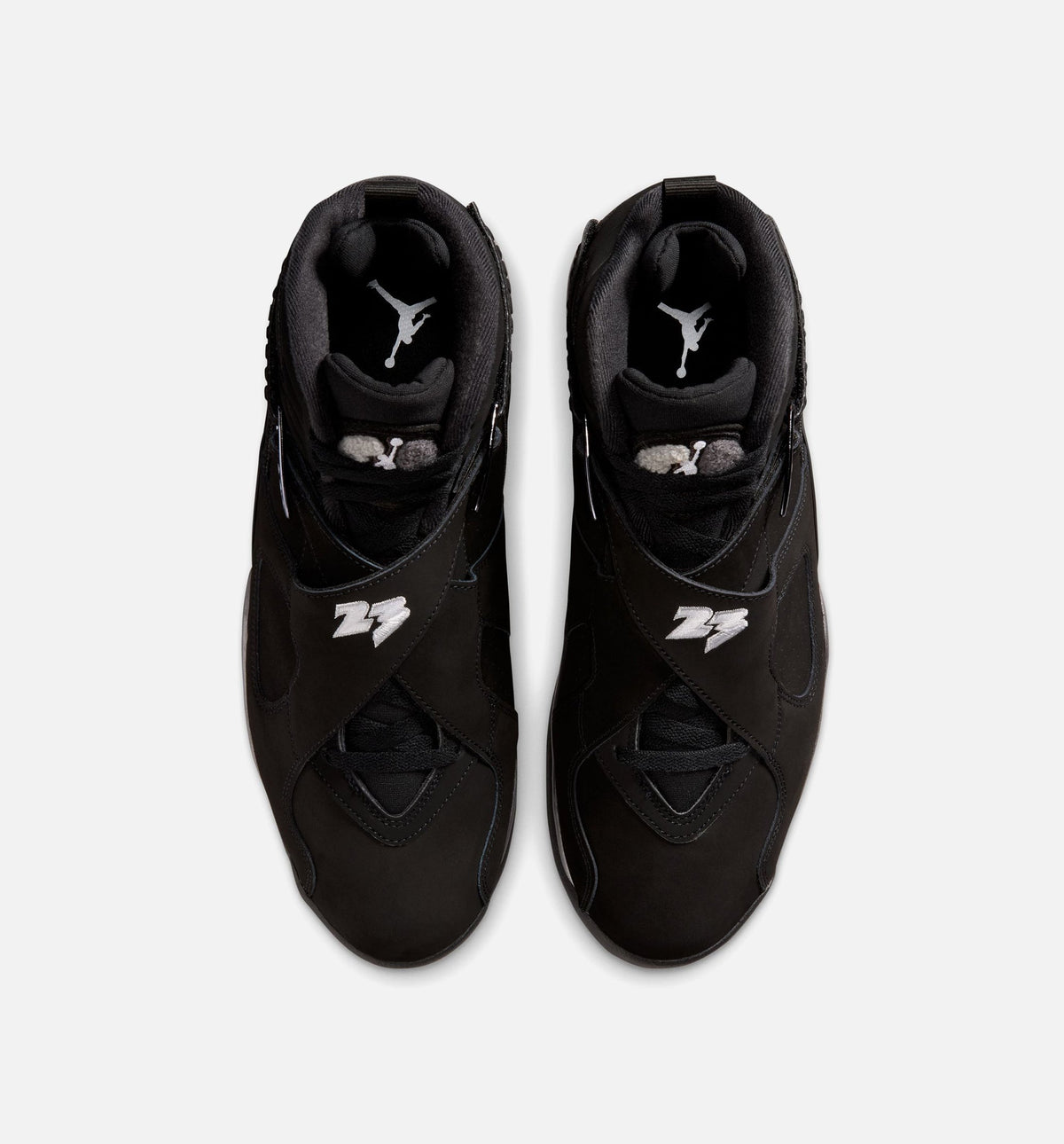 Air Jordan 8 Retro Chrome Black and Light Graphite – Men's Lifestyle Sneaker (Black / White / Light Graphite)
