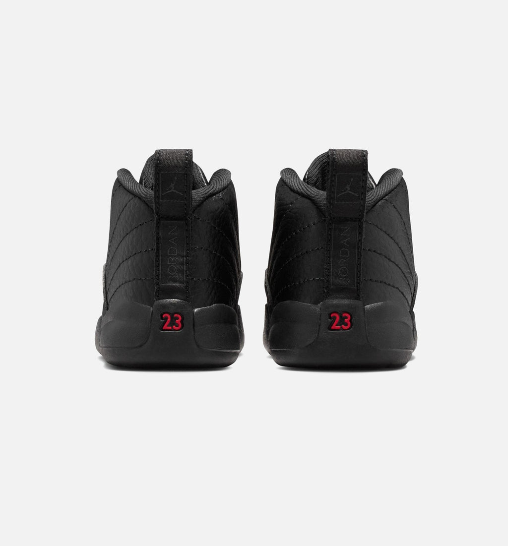 Air Jordan 12 Retro Bloodline – Infant & Toddler Lifestyle Sneaker (Black / Varsity Red)