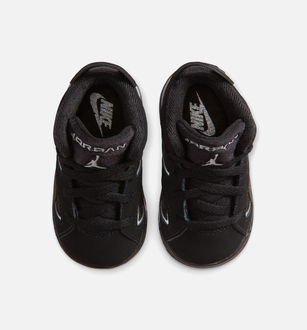 Air Jordan 6 Cap & Gown – Infant & Toddler Lifestyle Sneaker (Black / Reflective Silver / Black)