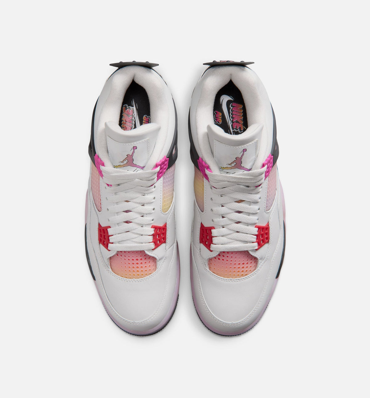 Air Jordan 4 Retro Comic – Men's Lifestyle Sneaker (Off White / Fire Pink / Anthracite)