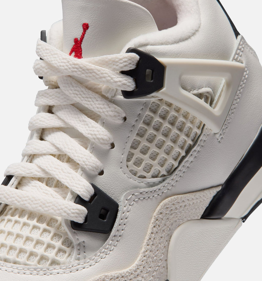 Air Jordan 4 Retro Flight Club – Preschool Lifestyle Sneaker (Sail / Black / University Red)