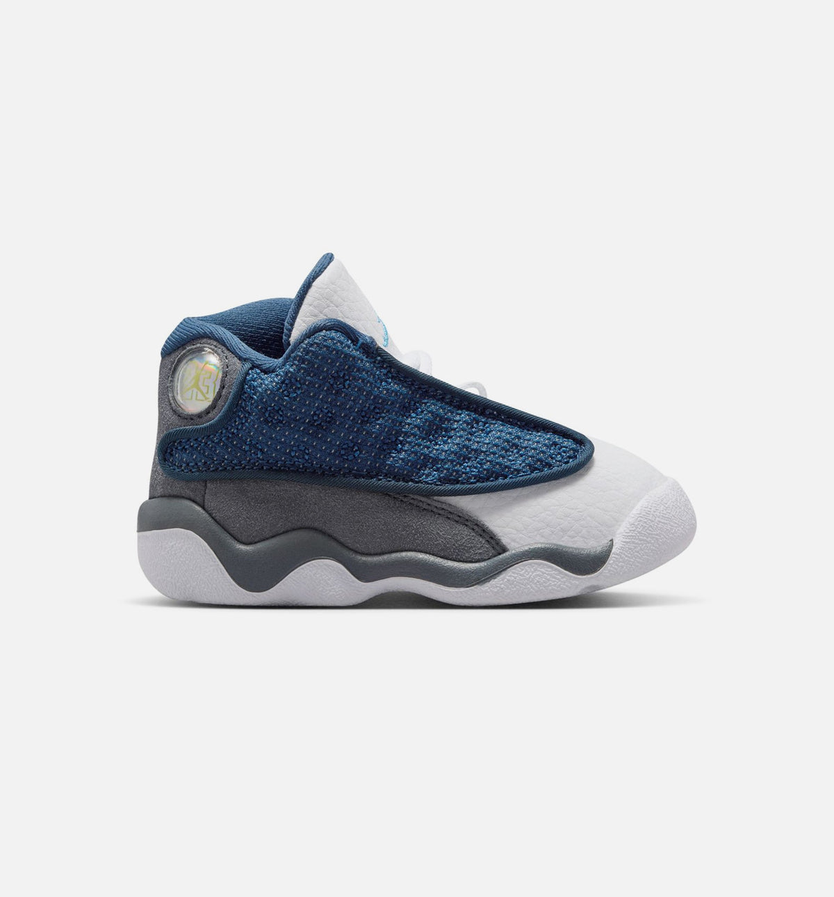 Air Jordan 13 Retro Navy and Flint Grey – Infant & Toddler Lifestyle Sneaker (Navy / University Blue / Flint Grey / White)