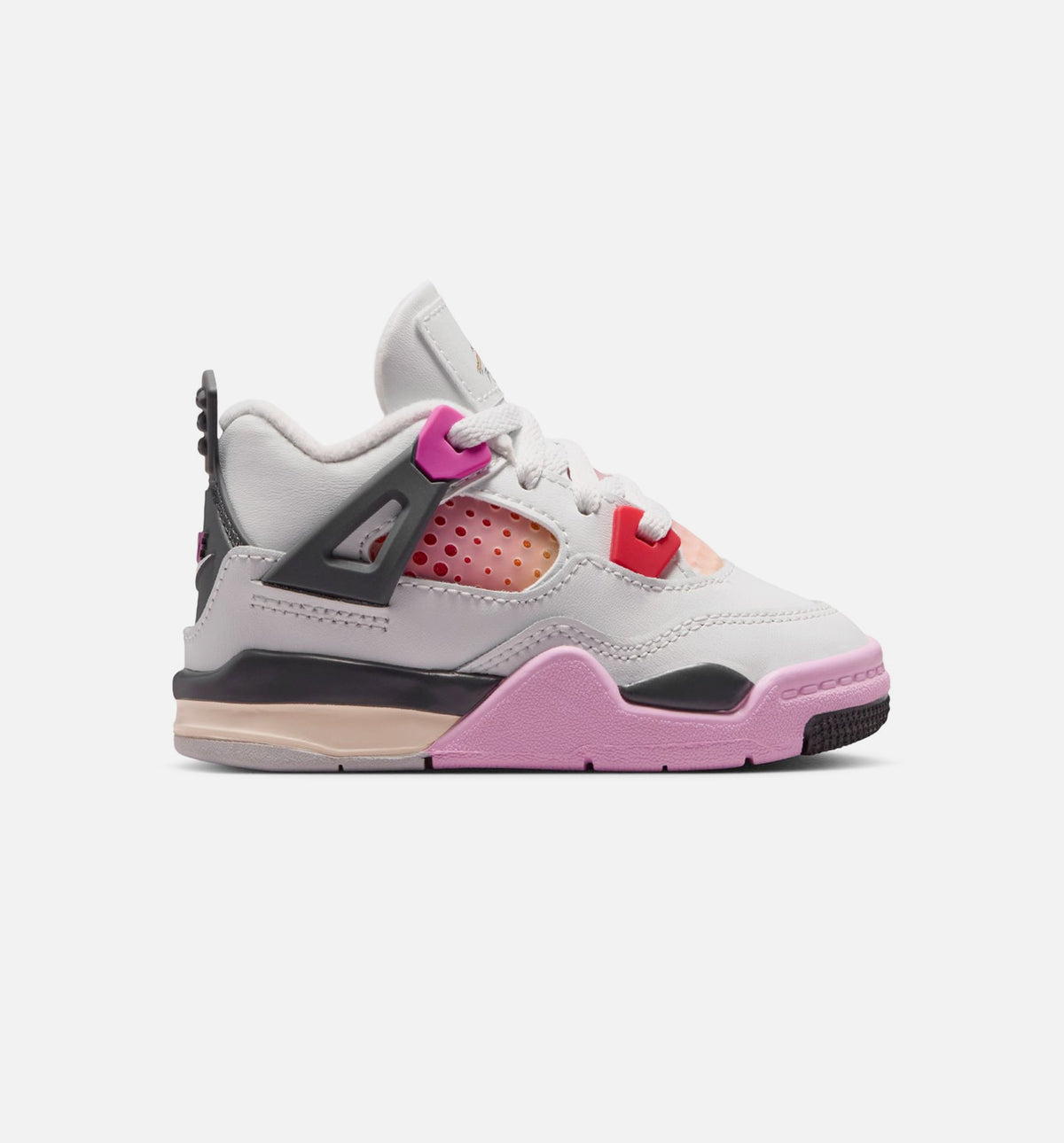 Air Jordan 4 Retro Comic – Infant & Toddler Lifestyle Sneaker (Off White / Fire Pink / Anthracite)