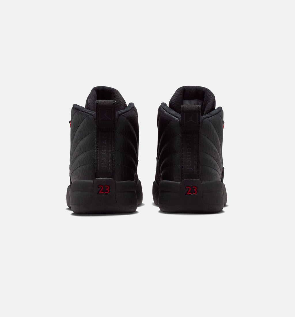 Air Jordan 12 Retro Bloodline – Preschool Lifestyle Sneaker (Black / Varsity Red)