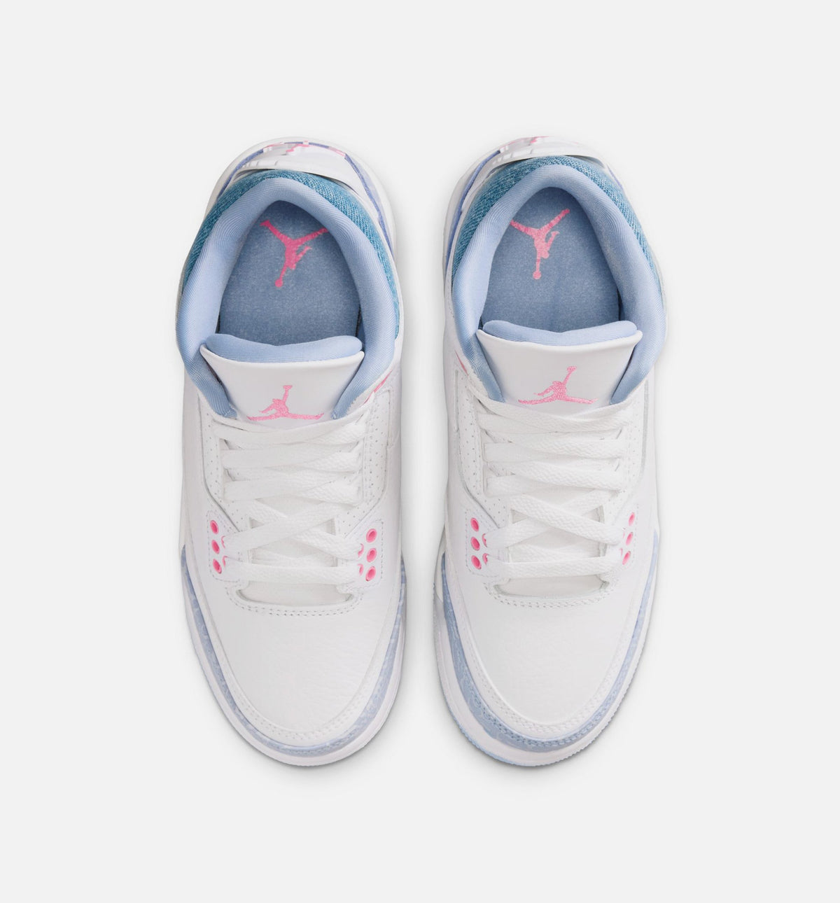 Air Jordan 3 Retro Cobalt Bliss – Grade School Lifestyle Sneaker (White / Cobalt Bliss / Football Grey)