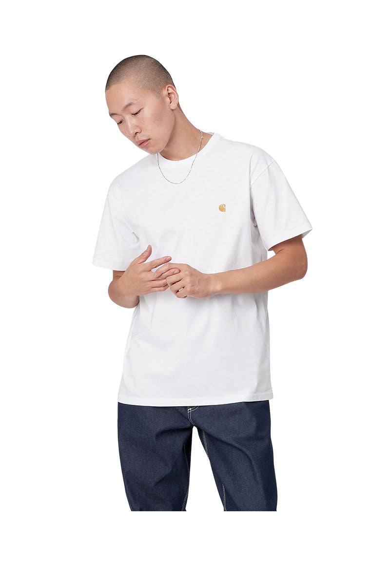 CARHARTT WIP CHASE TEE White / Gold
