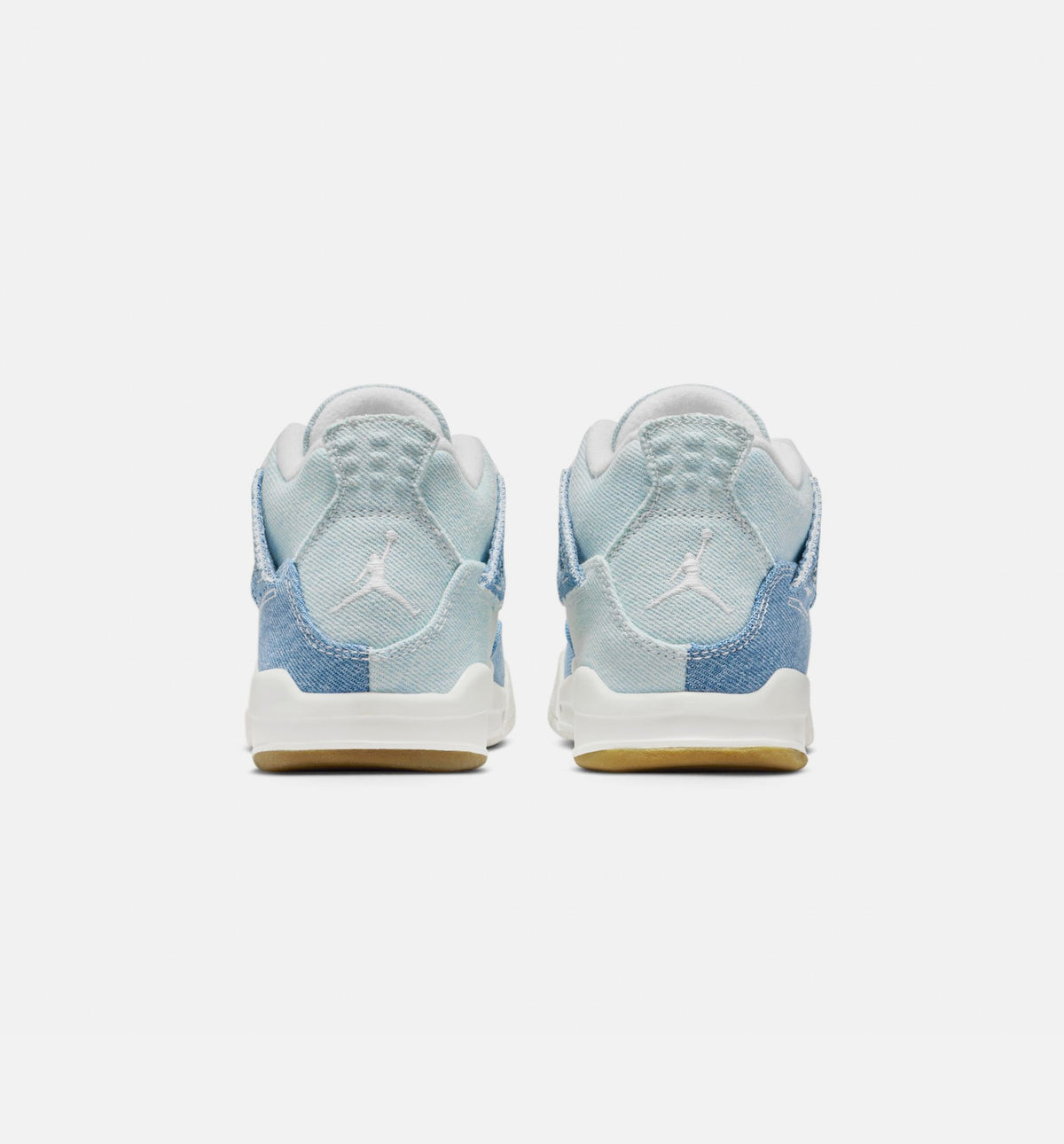Air Jordan 4 Retro Worn Blue – Preschool Lifestyle Sneaker (Sail / Worn Blue / Metallic Gold)