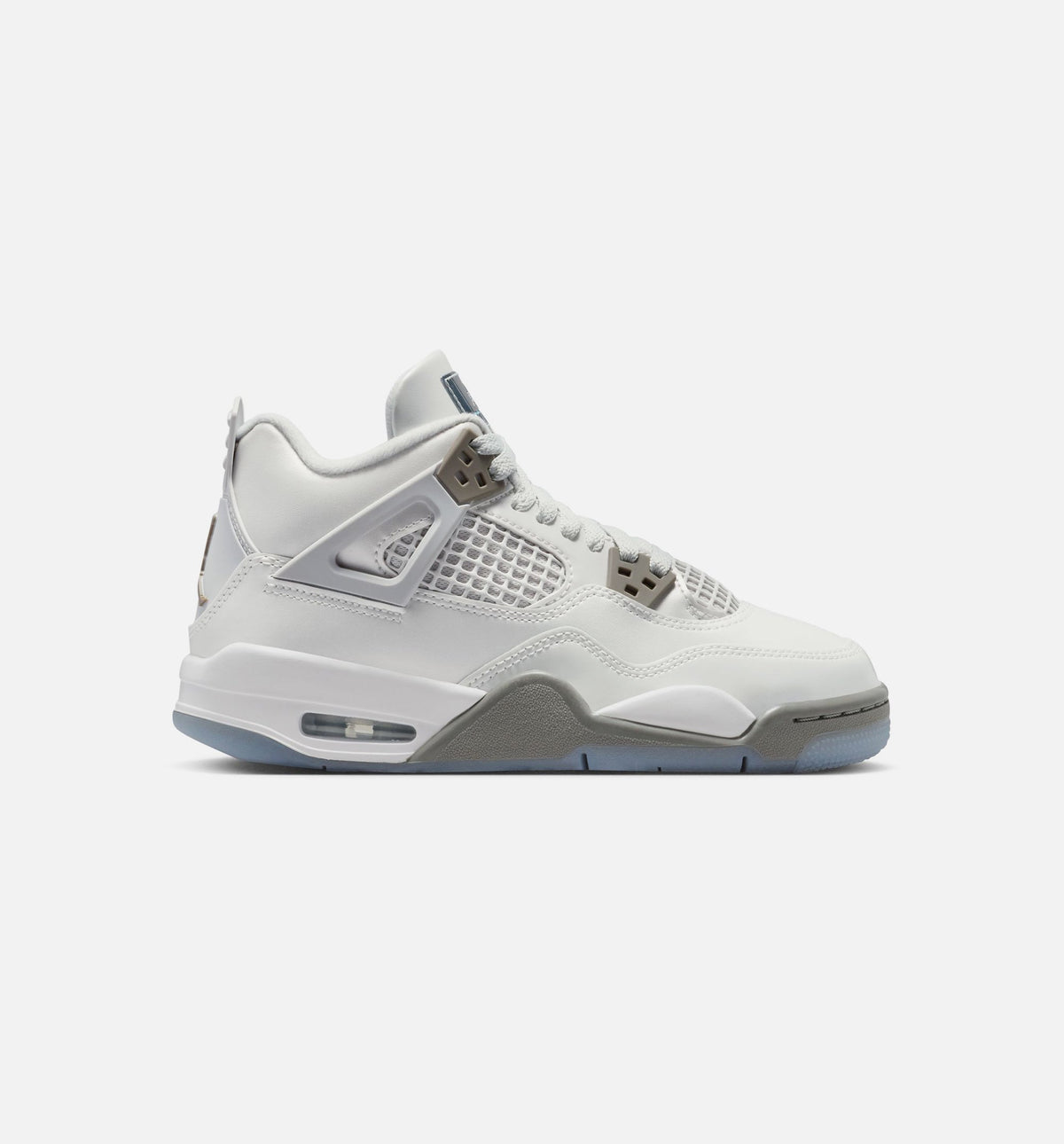 Air Jordan 4 Retro Blue Chill – Grade School Lifestyle Sneaker (Photon Dust / Blue Chill / Flat Pewter / Blue Tint)