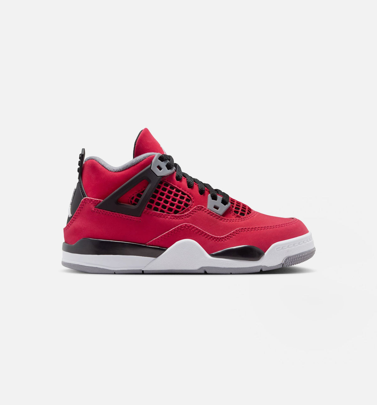 Air Jordan 4 Retro Toro Bravo – Preschool Lifestyle Sneaker (Fire Red / White / Black / Cement Grey)