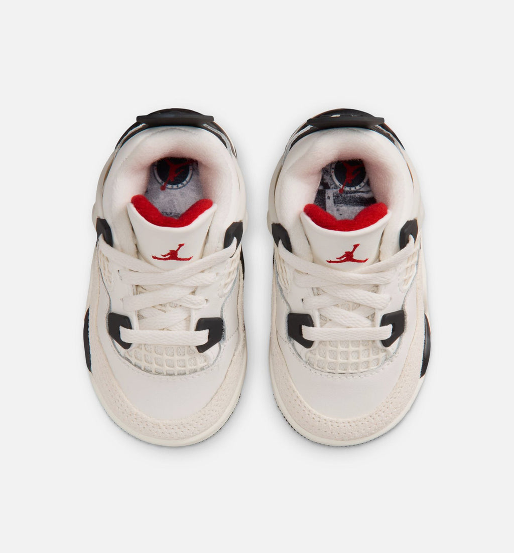 Air Jordan 4 Retro Flight Club – Infant & Toddler Lifestyle Sneaker (Sail / Black / University Red)