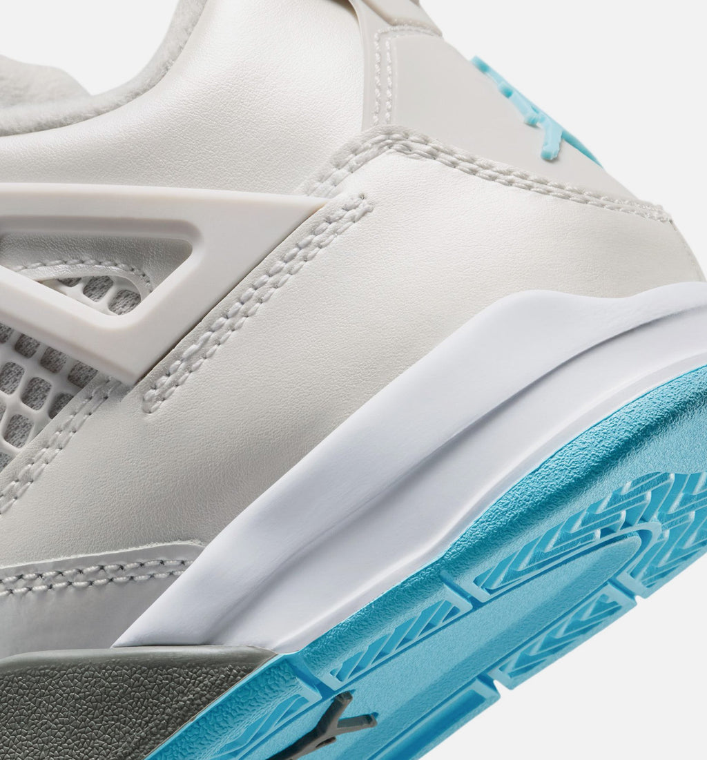 Air Jordan 4 Retro Blue Chill – Preschool Lifestyle Sneaker (Photon Dust / Blue Chill / Flat Pewter / Blue Tint)