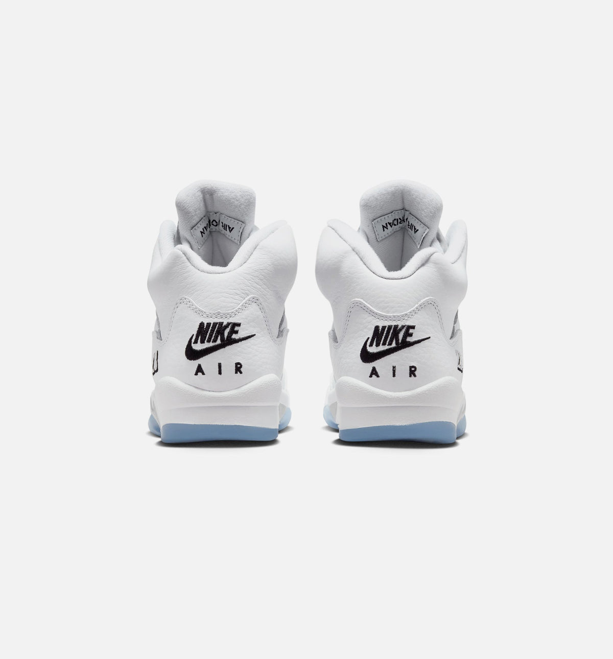 Air Jordan 5 Retro OG White Metallic – Grade School Lifestyle Sneaker (White / Black / Metallic Silver)