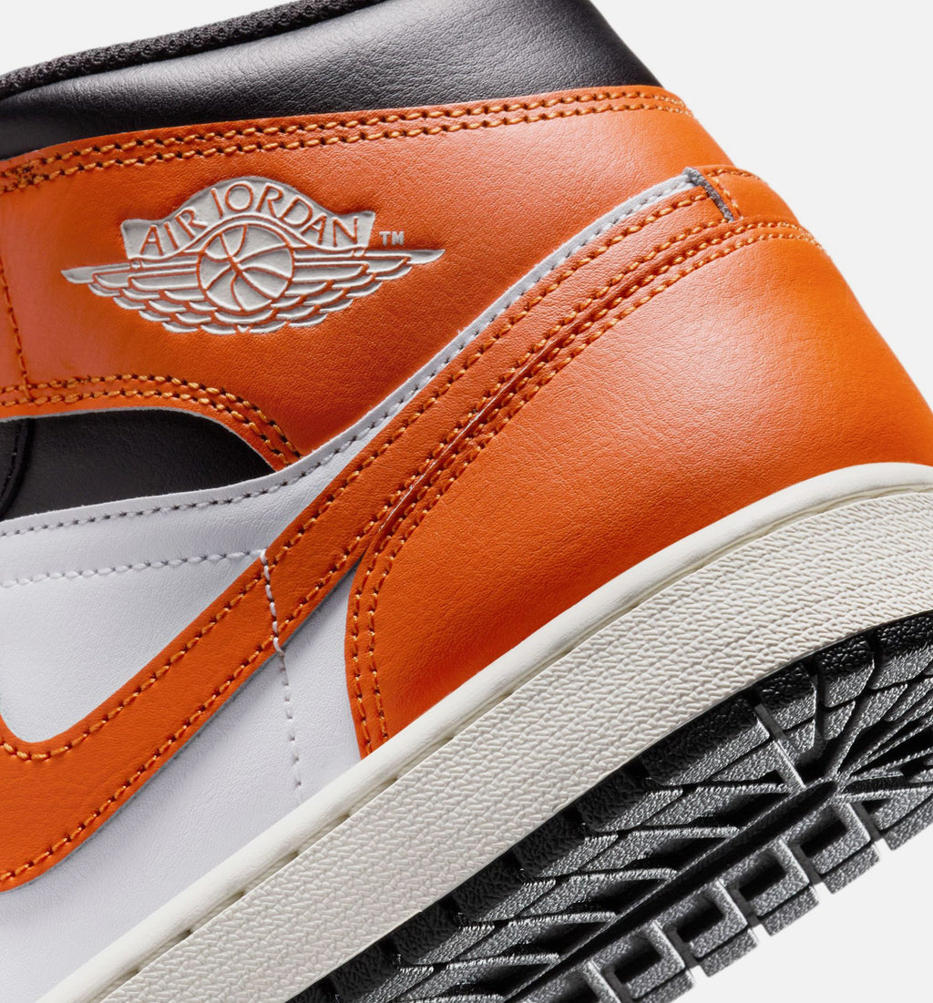 Air Jordan 1 Mid – Men's Lifestyle Sneaker (Starfish / White / Sail / Black)