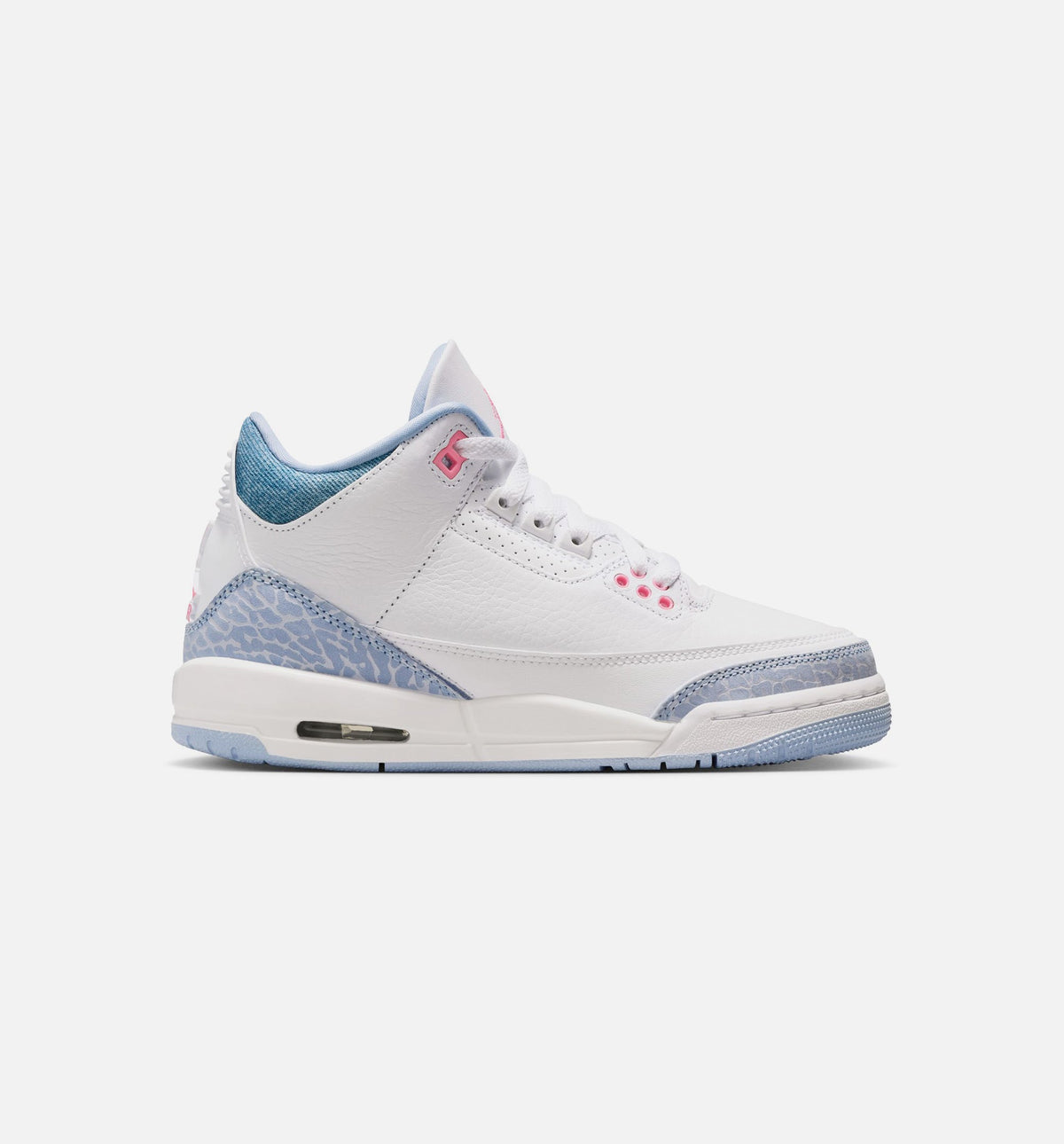 Air Jordan 3 Retro Cobalt Bliss – Grade School Lifestyle Sneaker (White / Cobalt Bliss / Football Grey)