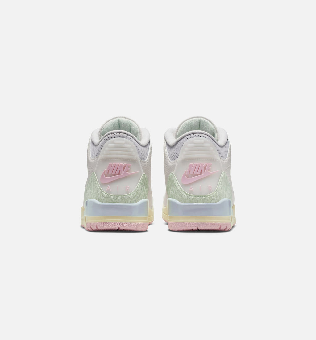 Air Jordan 3 Retro Sail & Jade Aura – Men's Lifestyle Sneaker (Sail / Jade Aura / Aura / Iced Carmine)