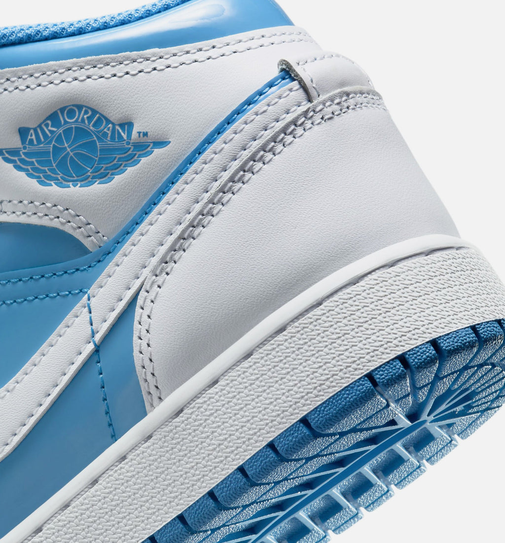 Air Jordan 1 Mid Legend Blue – Grade School Lifestyle Sneaker (White / Legend Blue)