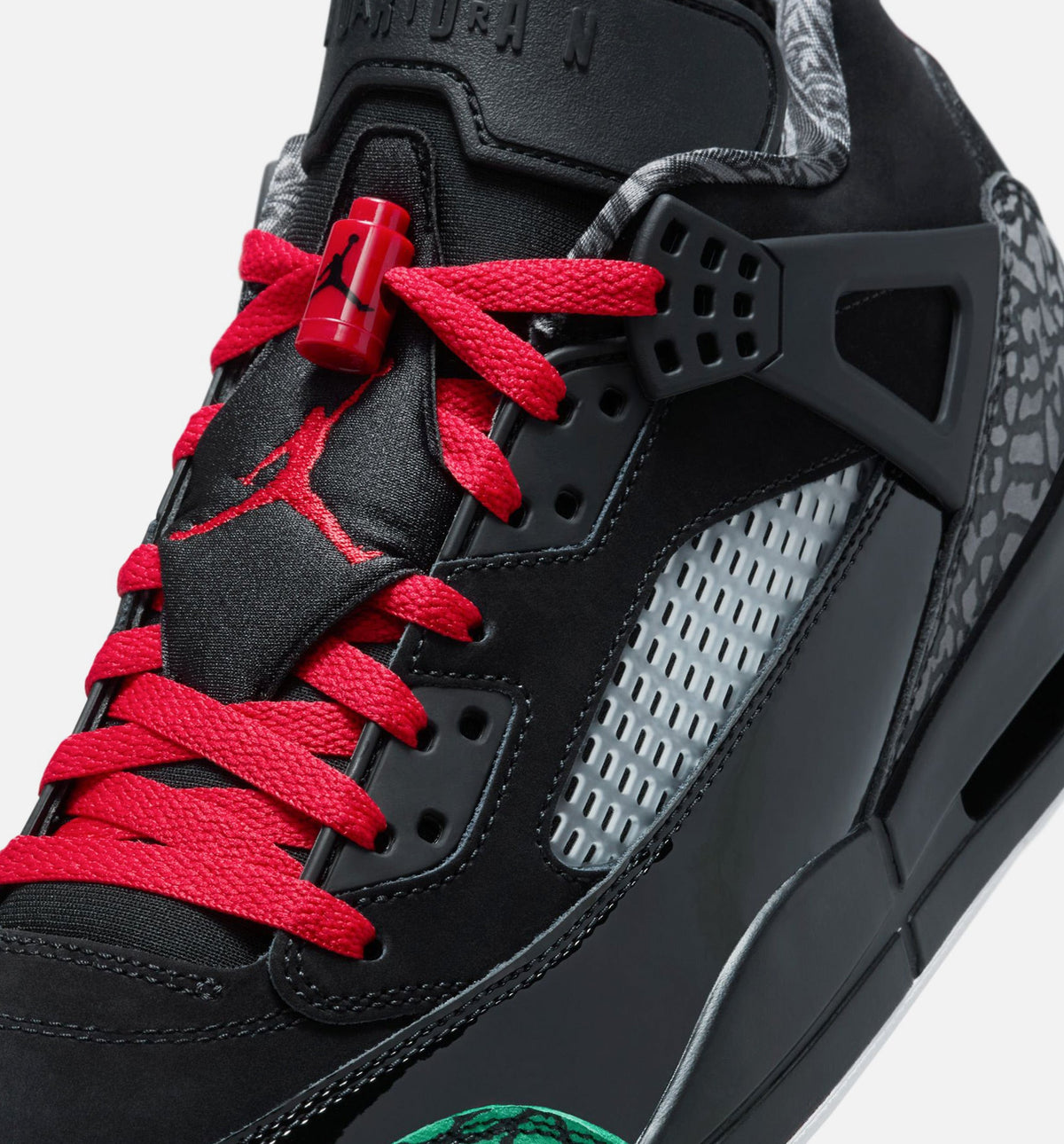 Spizike Low – Men's Lifestyle Sneaker (Black / Classic Green / White / Varsity Red)