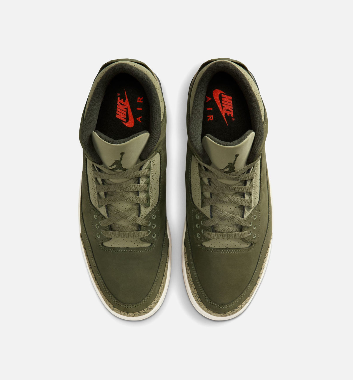 Air Jordan 3 Retro Medium Olive – Men's Lifestyle Sneaker (Medium Olive / Sequoia / Neutral Olive / Total Crimson)