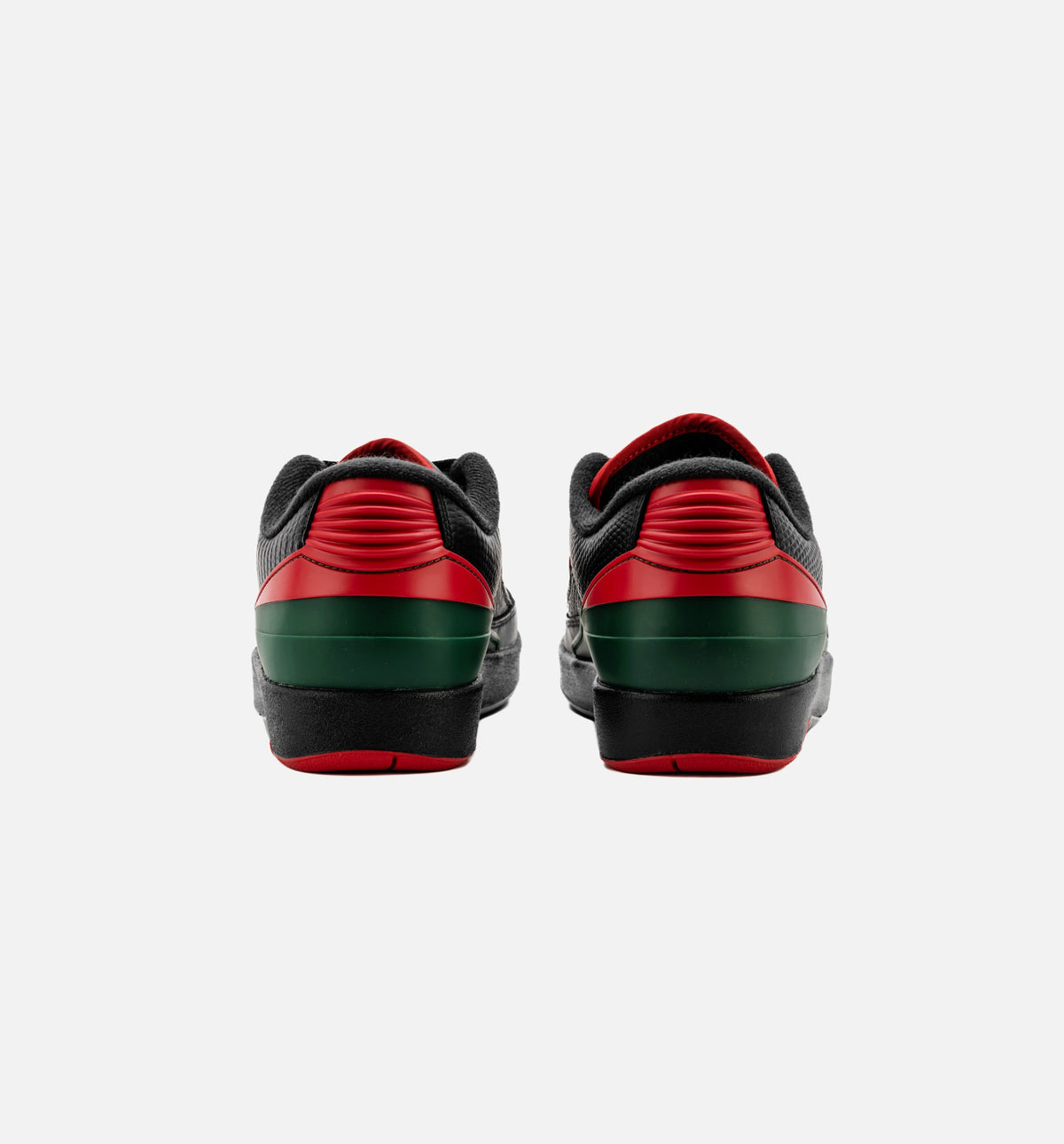 Air Jordan 2 Retro Low Christmas – Grade School Lifestyle Sneaker (Black / Fire Red / Cement Grey)