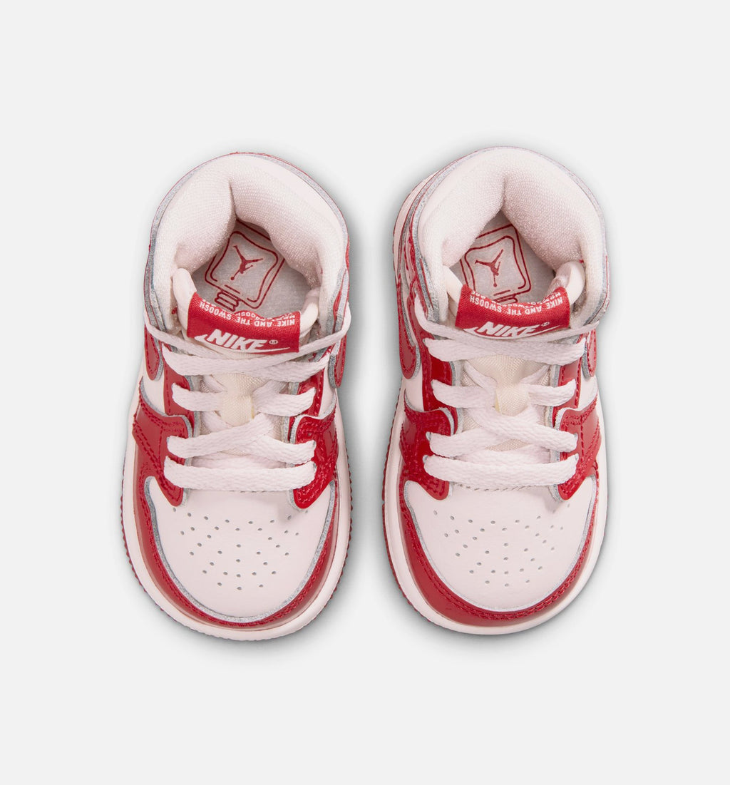 Air Jordan 1 Retro High OG Nails & Grails – Infant & Toddler Lifestyle Sneaker (University Red / Metallic Silver)